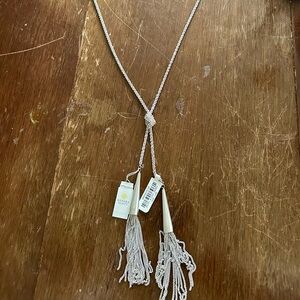 Kendra Scott Silver Tassel Necklace
